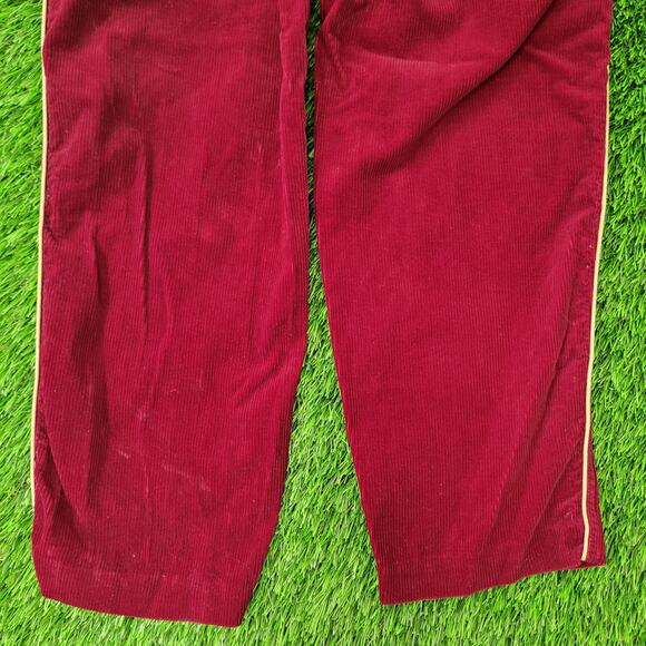 Vintage 70s MOD High-Waist Corduroy Pants 28x27 Burgundy - Picture 13 of 16